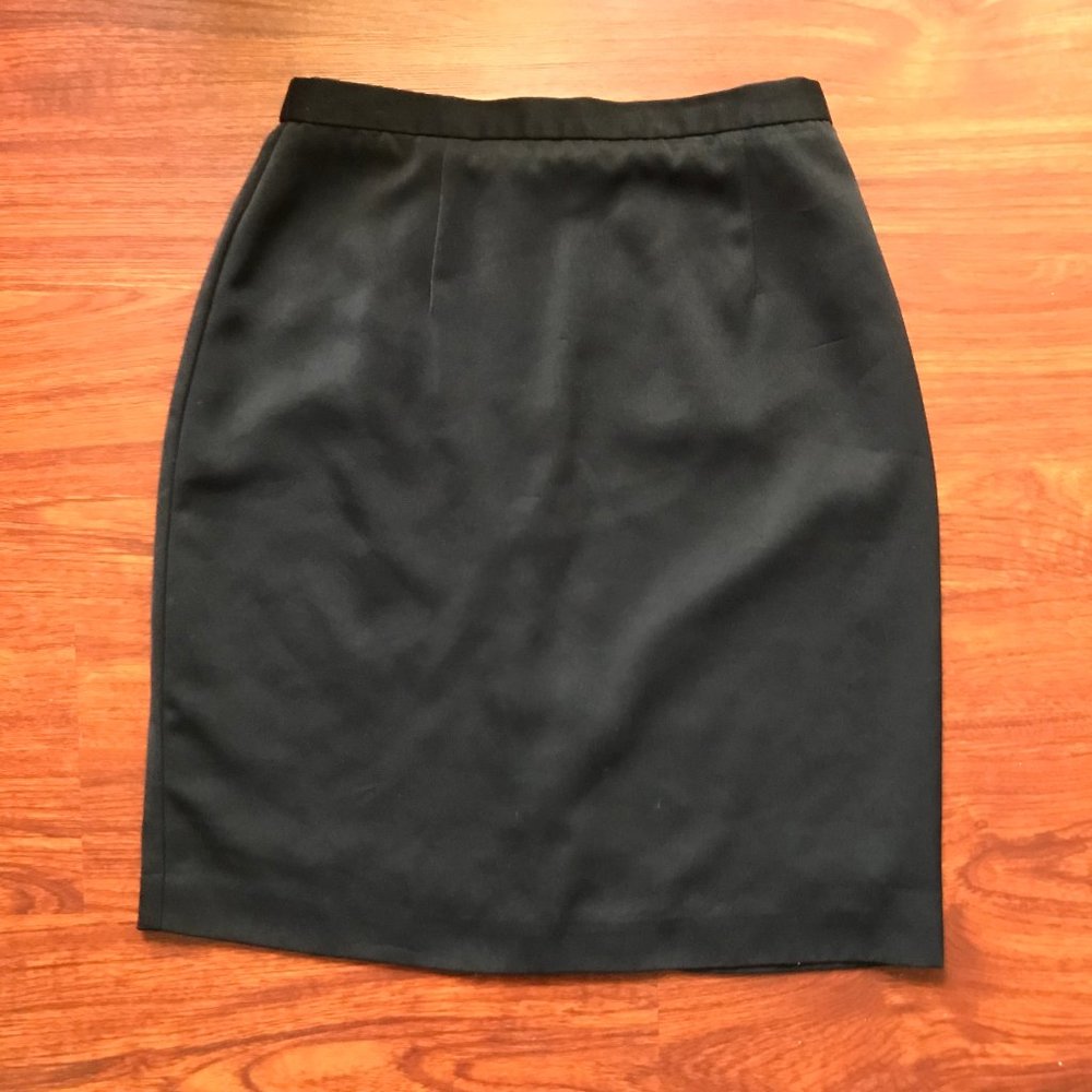 Westbound Petite Cute Velvet Black Pencil Skirt